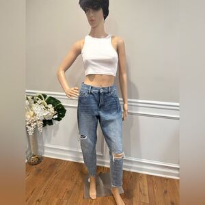 Express Classic Blue Distressed Women's Jeans